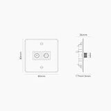 Single Satellite & TV Module - Clear Black