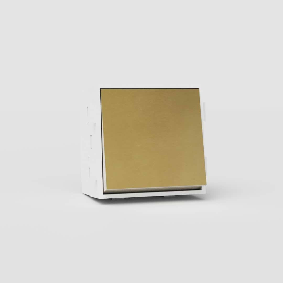 Two-Way Rocker Switch EU in Antique Brass White - Convenient Light Control Accessory