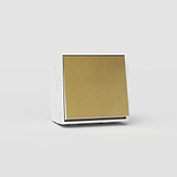 Two-Way Rocker Switch EU in Antique Brass White - Convenient Light Control Accessory