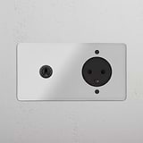 Double Toggle & Danish Module Round - Clear Bronze Black 