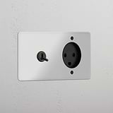 Double Toggle & Danish Module Round - Clear Bronze Black 