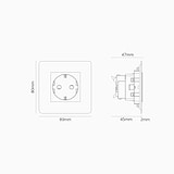 Single Schuko Module Round - Bronze Black