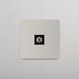 Satellite Signal Accessory on White Background: Polished Nickel Black Single Satellite Module