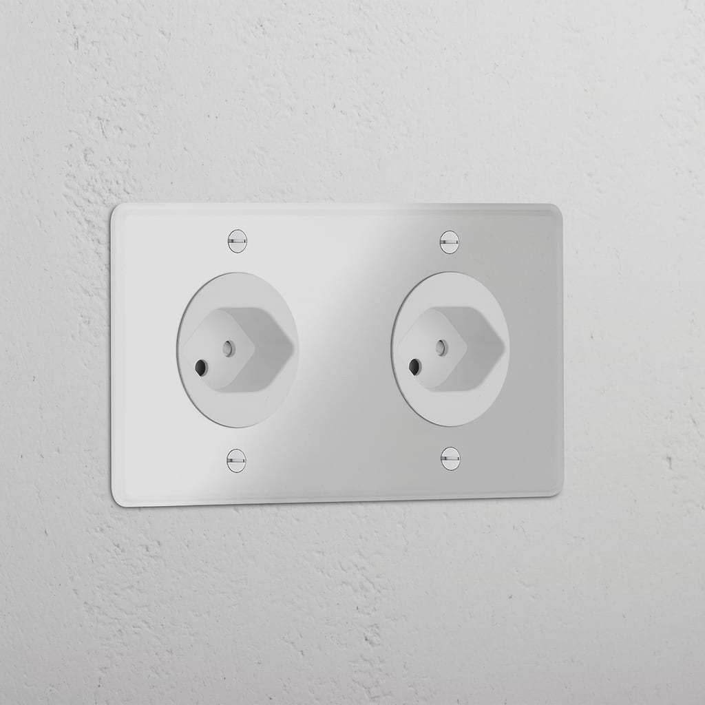 Double 2x Swiss Module Round - Clear White
