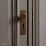 Onslow Long Plate Sprung Door Knob & Euro Lock – Antique Brass