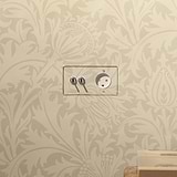 Double 2x Toggle & Danish Module Round - Clear Polished Nickel White 