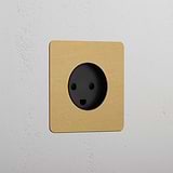 Single Danish Module Round - Antique Brass Black