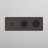 Triple Toggle & 2x Danish Module Round - Bronze Black 