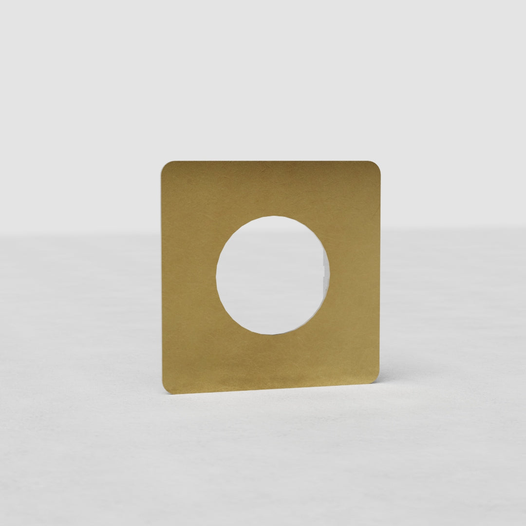 Single Module Plate Round EU - Antique Brass