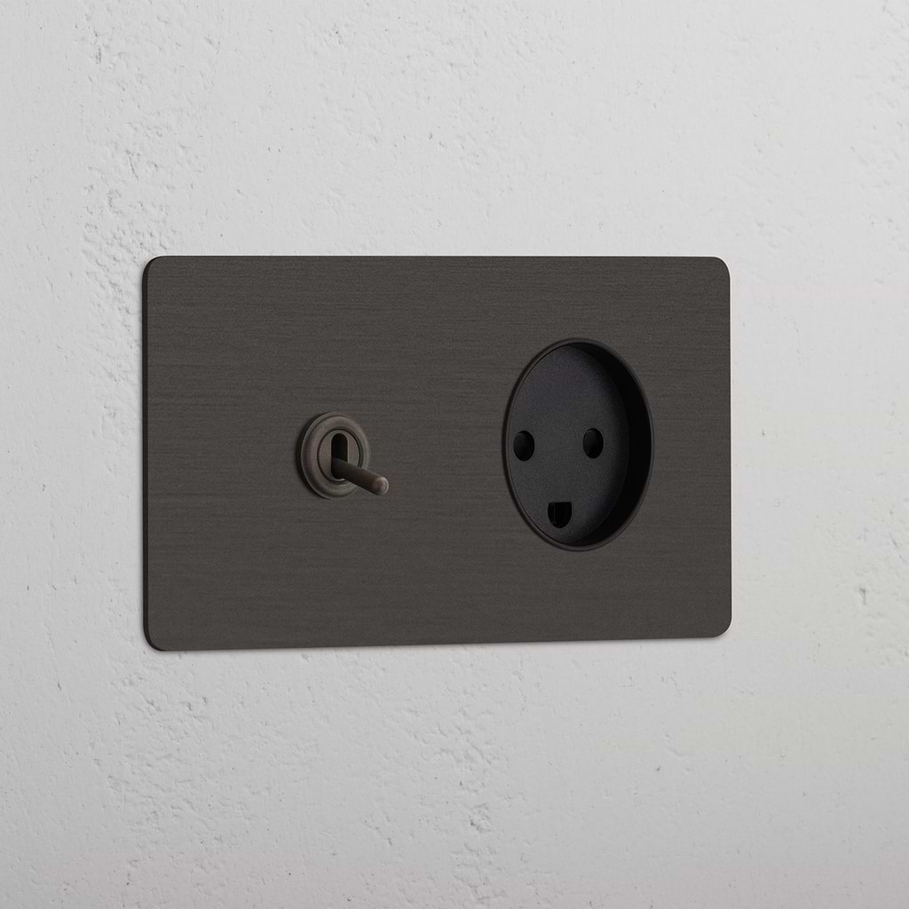 Double Toggle & Danish Module Round - Bronze Black 