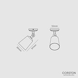 Baylis Single 50mm Spotlight - Antique Brass