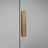 Antique Brass Harper Double Pull Handle with Plate 320mm on White Background