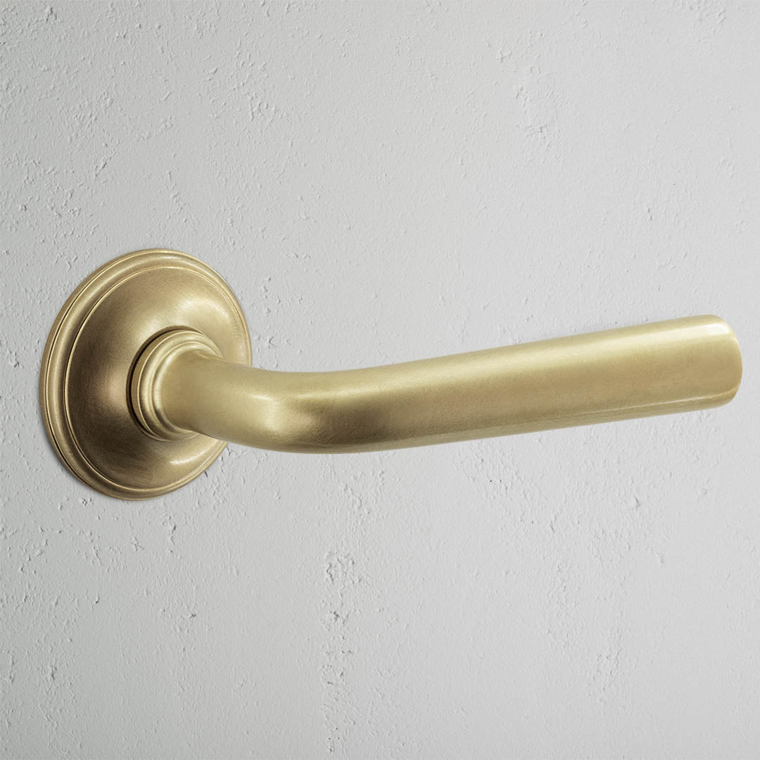 Apsley Sprung Door Handle - Antique Brass