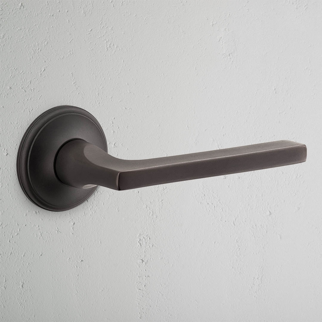 Clayton Sprung Door Handle - Bronze