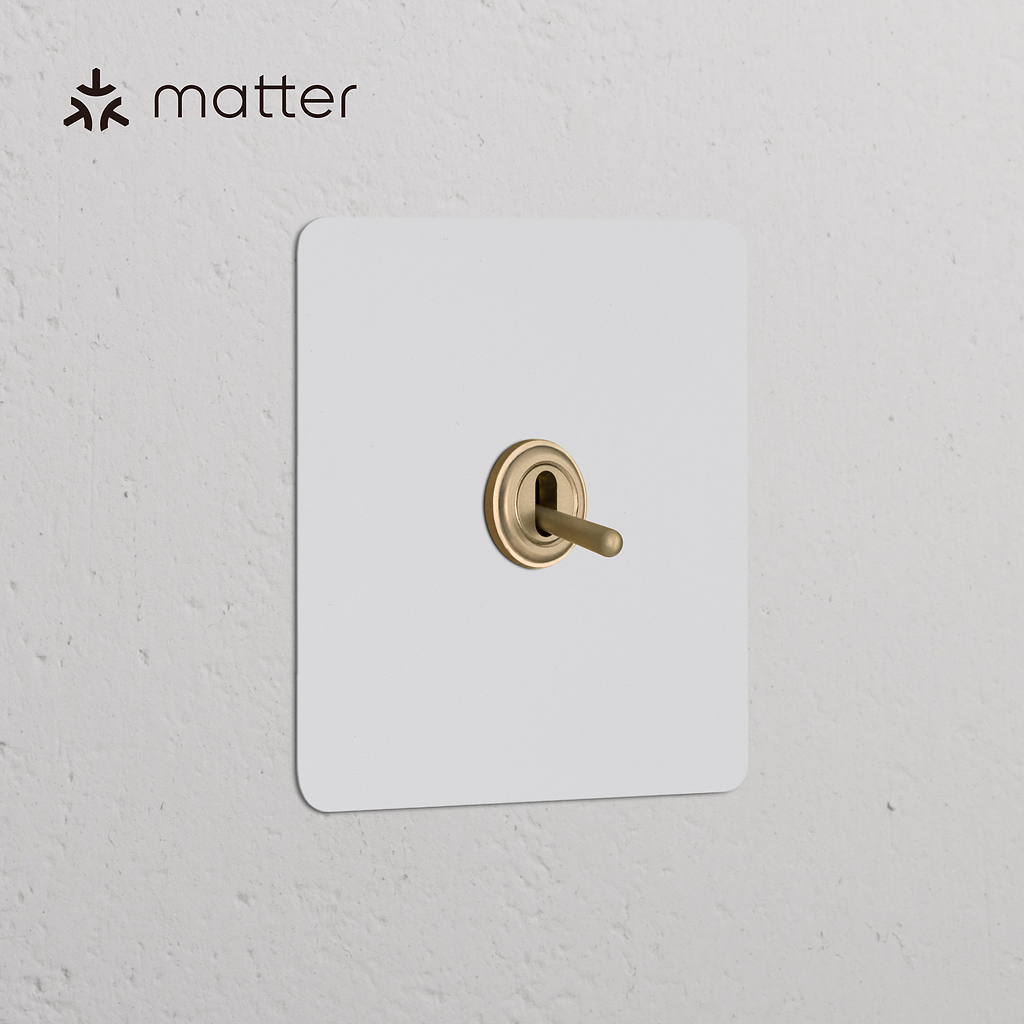 Single Smart Retractive Toggle Switch – Paintable Antique Brass