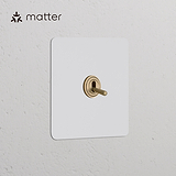 Single Smart Retractive Toggle Switch – Paintable Antique Brass
