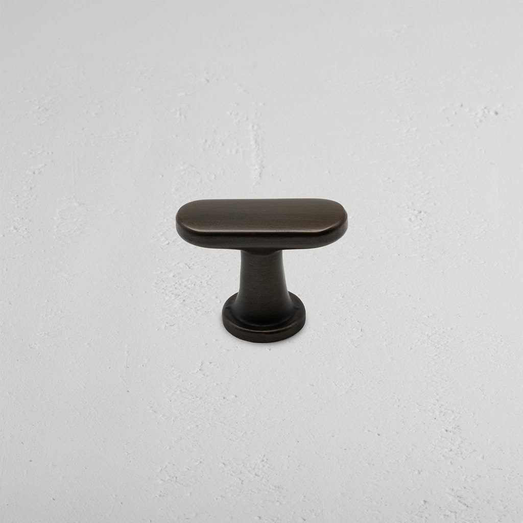 Bronze Milliner Furniture Knob in White Background