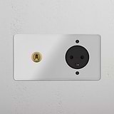 Double Toggle & Danish Module Round - Clear Antique Brass Black 