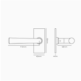 Apsley Short Plate Fixed Door Handle – Polished Nickel