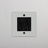 Single 2x Bipasso Module - Clear Black Front Facing on White Background