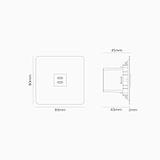 Single USB 30W Module - Polished Nickel Black
