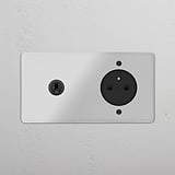 Double Toggle & French Module Round - Clear Bronze Black 