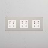 Triple 6x Bipasso Module - Polished Nickel White
