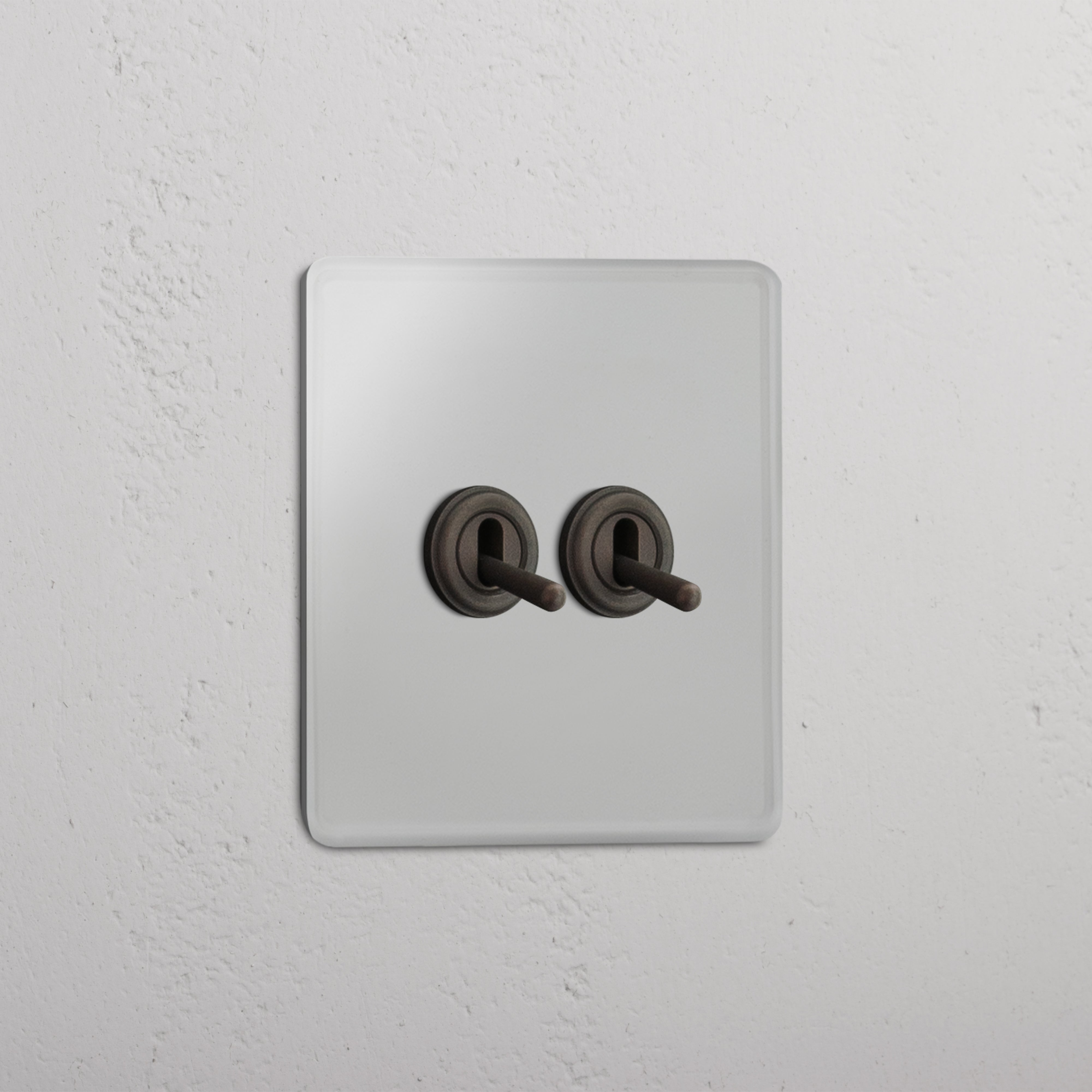 Highly Functional Double Toggle Switch in Clear Bronze - Lighting Control Solution