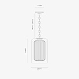 Windsor Medium Pendant Light Opal Glass - Polished Nickel