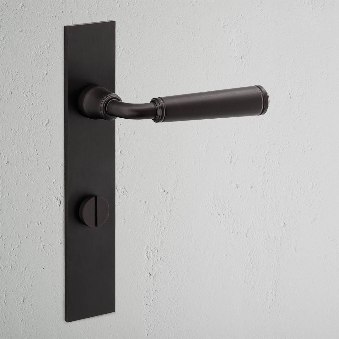 Digby Long Plate Sprung Door Handle & Thumbturn - Bronze