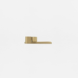 Belmont Single Sash Window Fastener Antique Brass Finish on White Background right Facing Front View