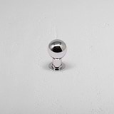 Polished Nickel Bayswater Furniture Knob on White Background
