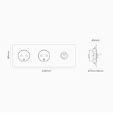 Triple Toggle & 2x Danish Module Round - Polished Nickel Black  
