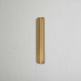 Oxford Edge Pull Handle 128mm Antique Brass Finish on White Background right Facing Front View