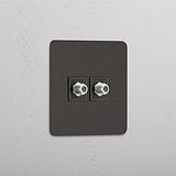 Single Satellite Module in Bronze Black with 2 Ports - Excellent Signal Reception