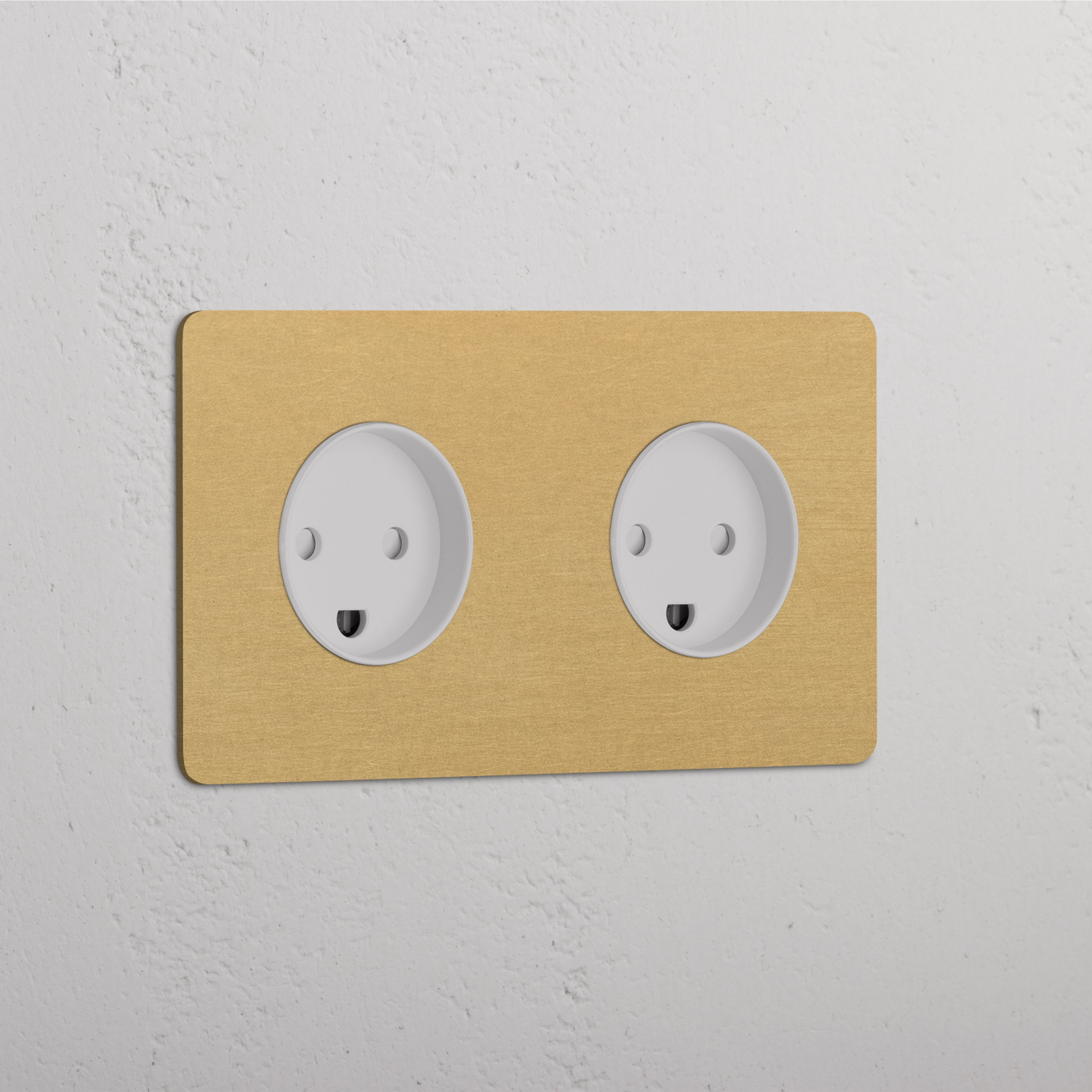 Double 2x Danish Module - Antique Brass White