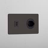Double USB 30W & Swiss Module - Bronze Black