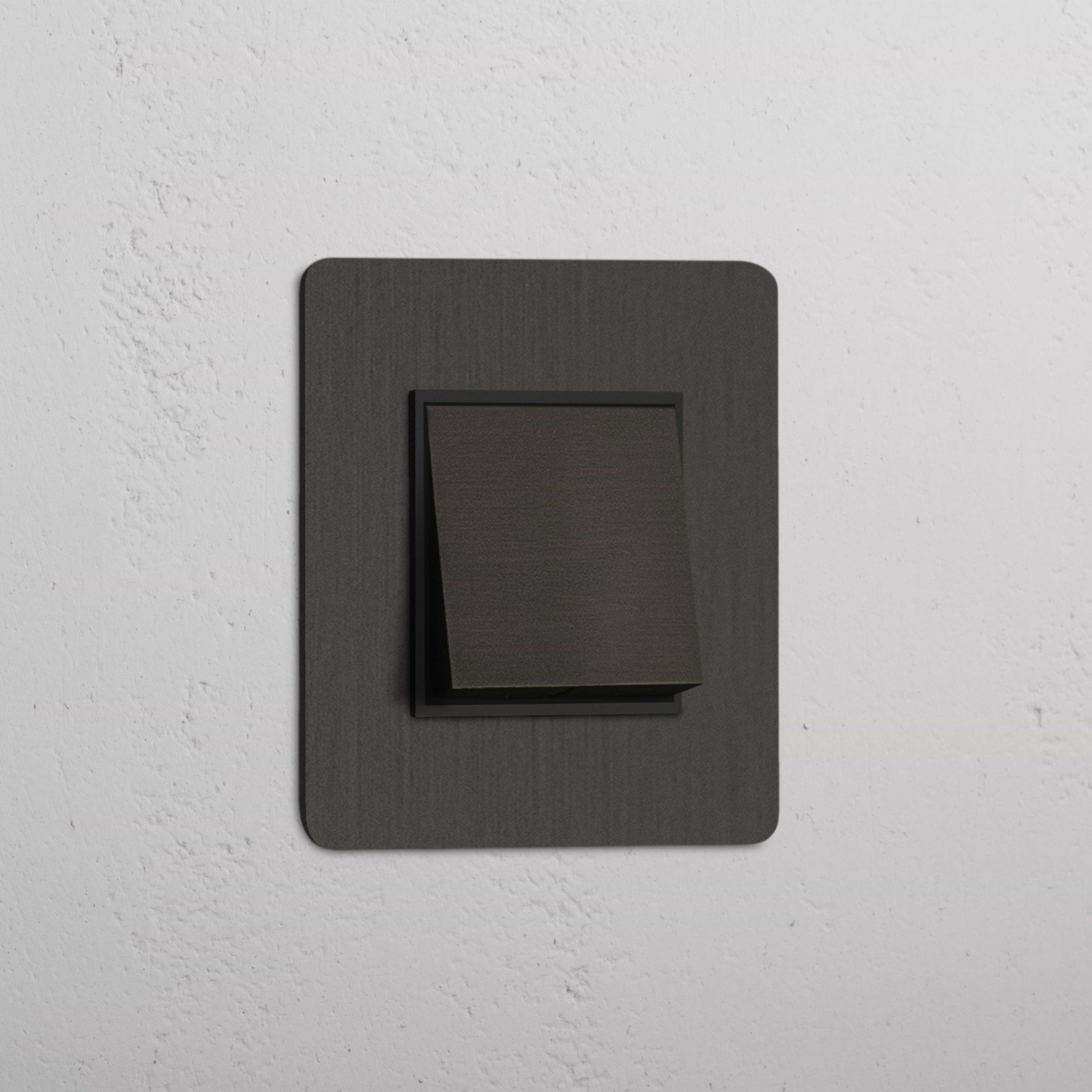 Smooth Operation Single Rocker Switch in Bronze Black - Contemporary Design