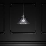 Hammersmith Medium Pendant Light Fluted Glass - Polished Nickel