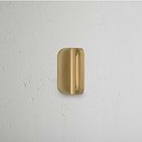 Oxford Edge Pull Handle 36mm Antique Brass Finish on White Background right Facing Front View