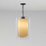 Windsor Large Pendant Light Opal Glass - Bronze