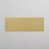 Antique Brass Triple Blank Plate, Minimalistic Style on White Background
