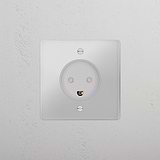 Single Danish Module Round - Clear White