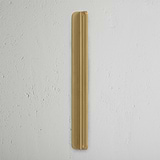Oxford Edge Pull Handle 224mm Antique Brass Finish on White Background right Facing Front View