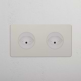 Double 2x Swiss Module Round - Polished Nickel White