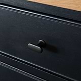 Bronze Milliner Furniture Knob on Black Furniture
