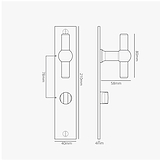Harper T-Bar Long Plate Sprung Door Handle & Thumbturn – Bronze  