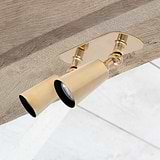 Antique Brass Designer Perryn Double Spotlight on Wooden Beams