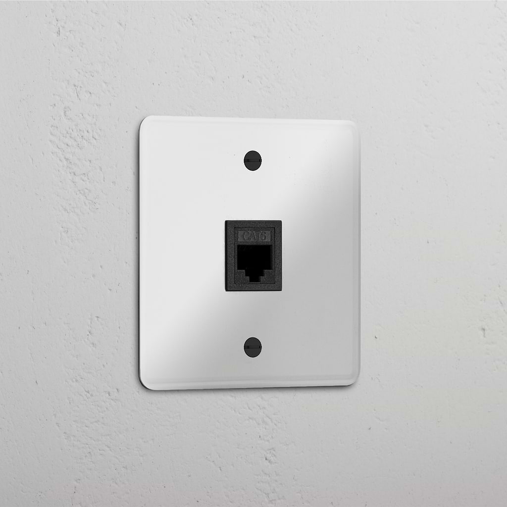 Single RJ45 Module in Clear Black - Reliable Network Connection Accessory