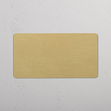 Elegant Double Blank Plate in Classic Antique Brass style on White Background